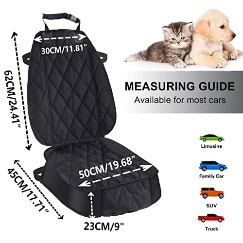 AsFrost Dog Seat Cover Cars Trucks SUVs, Thick 600D Waterproof Pet Car Seat Cover Dog, Heavy Duty & Wear-Resistant Durable Nonslip Backing with Side Flaps, Scratchproof Dog Front Seat Cover - color: black, size: 1 PCS