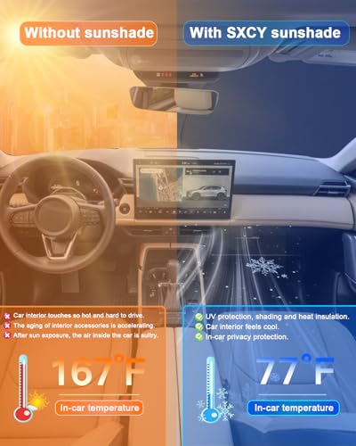 SXCY for 2026 Mazda CX5 Windshield Sunshade for 2026 Mazda CX5 Accessories 2026 CX5 Sunshade Foldable Sun Shield 2026 CX-5 Sun Shade Block UV Rays - size: 2026 CX5