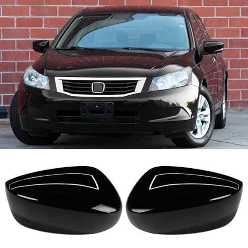 Yumzeco 2PCS for Honda Accord Side Mirror Cover Trim 2008-2012 8th Gen - color: Black, size: Pair - Left Driver & Right Passenger Sides