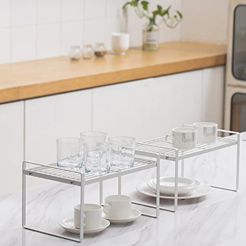 Shantton Cabinet Shelf Organizer, Pantry Shelf Rack, White 13.1x10.6x7.3 - color: White, size: L13.1'' W10.6'' H7.3''