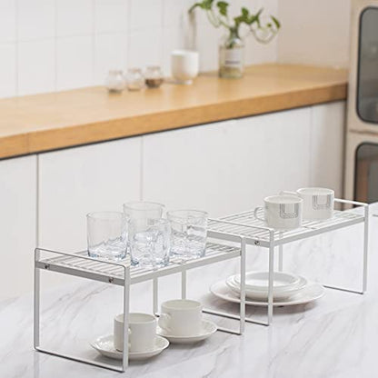 Shantton Cabinet Shelf Organizer, Pantry Shelf Rack, White 13.1x10.6x7.3 - color: White, size: L13.1'' W10.6'' H7.3''