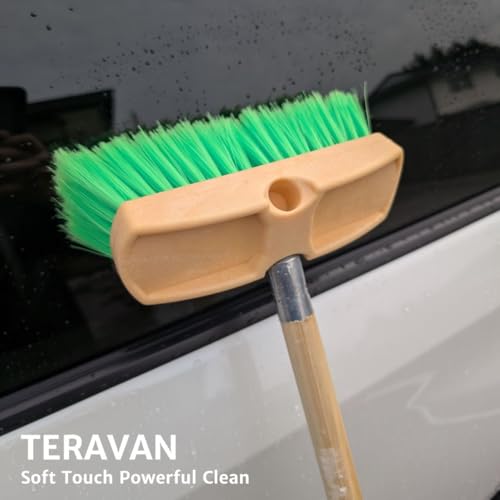 Teravan Green Flow Through Essential Flagged-End Brush Head, 8-Inch - size: 8 Inch