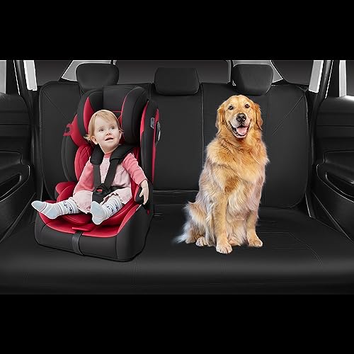 CAR PASS Neoprene Waterproof Seat Covers, Universal Fit Black Full Sets, Protective Interior Covers for Auto SUV, Vans, Sedans, Trucks - color: Black Full Sets