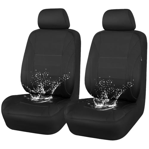 CAR PASS Neoprene EVA Waterproof car seat Covers Front Seats Only, Universal fit for SUV Vehicles Automotive with 5mm Composite EVA Inside,Airbag Compatible (Two Seats, Black and Black) - color: Black And Black