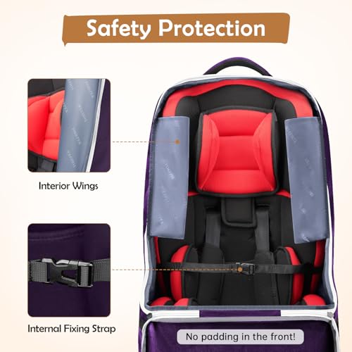 YOREPEK Padded Carseat Travel Bag for Airplane - color: Dark Purple