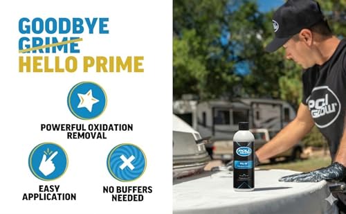 Poli Ox Oxidation Cleaner for Boats & RVs – Removes Heavy Oxidation, Stains, & Grime – Safe for Fiberglass, Gelcoat, Vinyl Decals – 16 oz