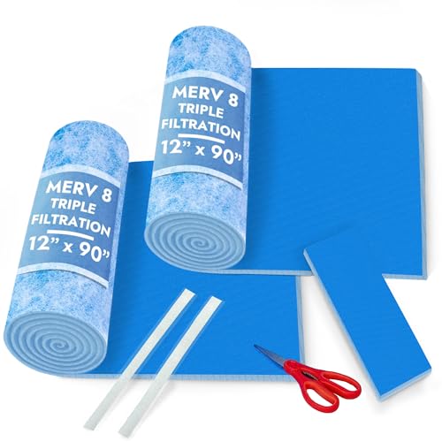 NORTHWEST ENTERPRISES MERV 8 Vent Filter Roll 12"x90" 2 Pack, 100+ Filters - style: MERV 8 - 12" x 90" (2 Pack)