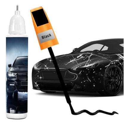 Black Touch Up Paint For Cars, 2-In-1 Car Paint Pen, Car Rim Touch Up Paint, Fix Minor Scratches, Fast-Dry Automotive Touch-Up Paint (0.4oz/12ml, Gloss Black)