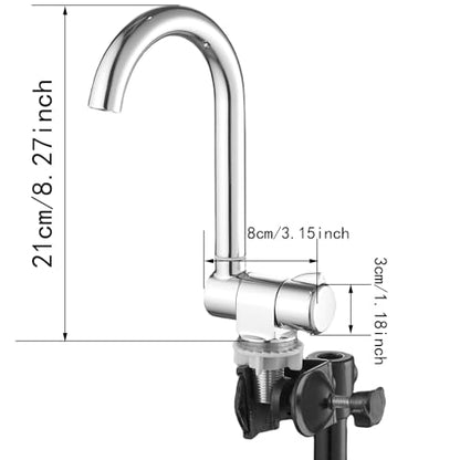 RV Sink Basin Faucet, Marine Cold Water Faucet, Kitchen Folding RV Replacement Accessories for Home Caravan Yacht Boat Camping Wall Mount or Deck Mount Chrome