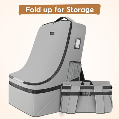 YOREPEK Padded Gate Check Car Seat Travel Bag - color: Grey