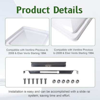 14"x14" RV Roof Vent Cover, 4-Pack - color: White-4 Pack