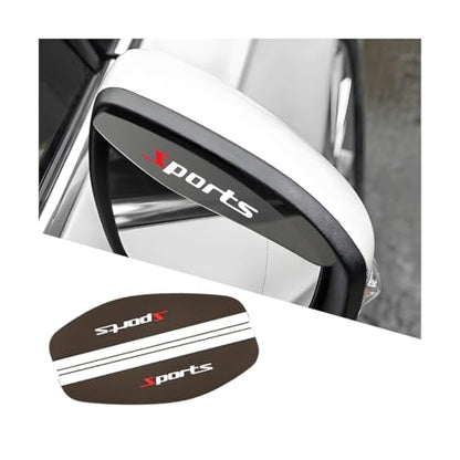 Car Rear View Mirror Rain Visor Guard, 2PCS Waterproof Sports Vehicle Side Rearview Mirror Visor Eyebrow Guard Cover, Automotive Rainwater Visor Smoke Protector, Universal Fit