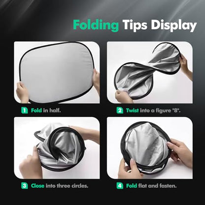 SCITOO 63 x 33.8 inches Sun Shade Sunshade Windshield Cover Front Window Shade Custom fit for Toyota for Chevrolet for GMC 1995-2000 Upgraded Summer Shade Blocks UV Rays Car Accessories