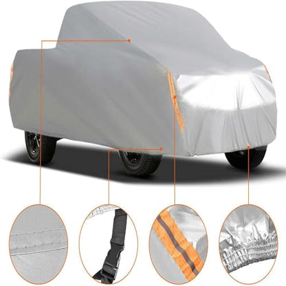 Pickup Truck Cover Universal All Weather Heavy Outdoor Replacement for Pickup Truck up to 210 L x 70 W x 65 H Inch - size: 210 L x 70 W x 65 H Inch