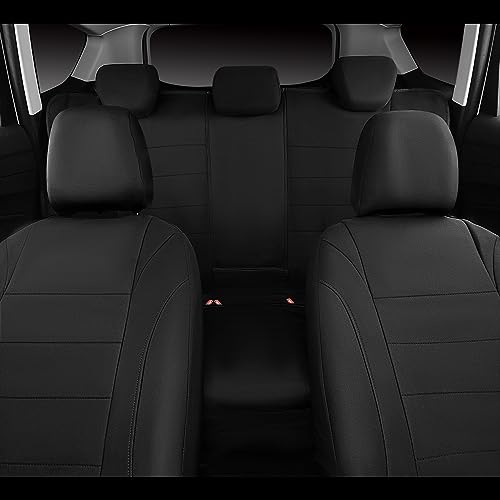 CAR PASS Neoprene Waterproof Seat Covers, Universal Fit Black Full Sets, Protective Interior Covers for Auto SUV, Vans, Sedans, Trucks - color: Black Full Sets