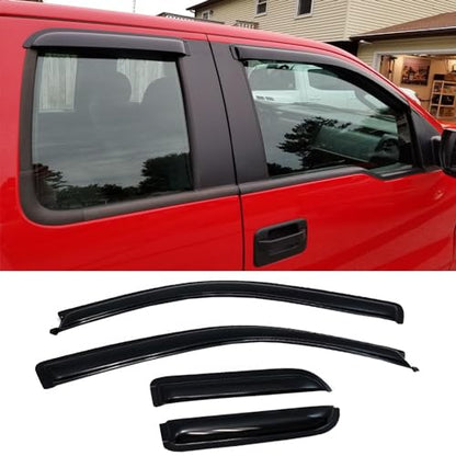 Window Visor Rain Guards for Ford F-150 2004-2014 Super/Extended Cab 94738 - size: 4pcs 04-14 Super/Extended Cab
