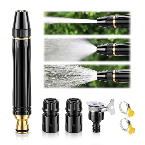 LusterAce High Pressure Hose Nozzle, Adjustable Garden Hose Spray Nozzle for Watering Plants, Patio Cleaning and Car Washing, 1 Pack - size: 1 Pack