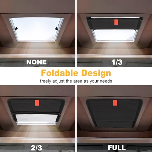 RedCall Rv Skylight Cover Insulator,Rv Vent Covers for Roof,Black Sun Blackout Fabric (16 x 16 inch),Camper Accessories for Inside - size: 16" x 16" Black