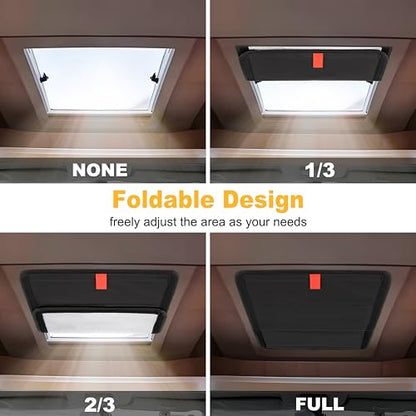 RedCall Rv Skylight Cover Insulator,Rv Vent Covers for Roof,Black Sun Blackout Fabric (16 x 16 inch),Camper Accessories for Inside - size: 16" x 16" Black