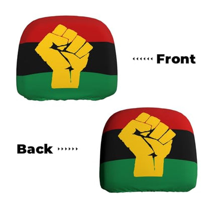 Black Power Pan African Flag Universal Car Headrest Cover Soft Car Seat Head Rest Cover Protector Fabric Head Rest Coverings for SUV Car Truck Auto Accessories 1 Piece - color: Black Power Pan African Flag