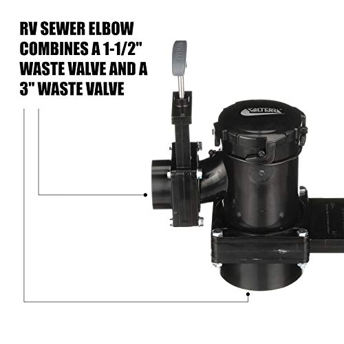 Valterra San Tee Double Rotating Valve, Mess-Free Waste Valve for RV's, Campers, Trailers, 1.55 x 1.86 x 0.78 inches (Pack of 8) - size: 1.55 x 1.86 x 0.78 inches (Pack of 8)