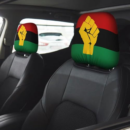 Black Power Pan African Flag Universal Car Headrest Cover Soft Car Seat Head Rest Cover Protector Fabric Head Rest Coverings for SUV Car Truck Auto Accessories 1 Piece - color: Black Power Pan African Flag