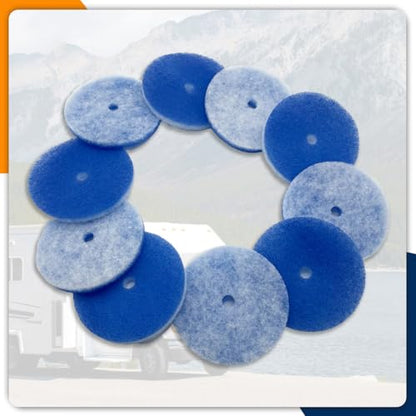 10 Pack 5.25” Round RV Air Conditioner Filters w/Central Hole