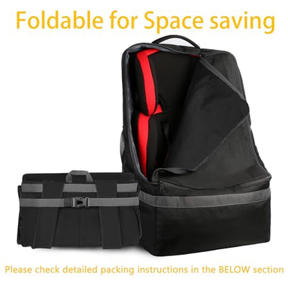 YOREPEK Padded Car Seat Travel Bag Backpack, Toddler Travel Essentials - color: Black