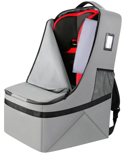 YOREPEK Padded Gate Check Car Seat Travel Bag - color: Grey
