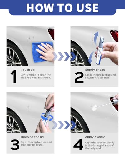 650/9650 Calcite/Cirrus White Touch Up Paint Compatible with Mercedes-Benz Exact Match–Chips and Nicks Touch Up - color: Calcite / Cirrus White(650/9650) for B/C/E/G/R/S/M/CL/GL/ML/CLA/CLA/CLK/CLA/SLK Series