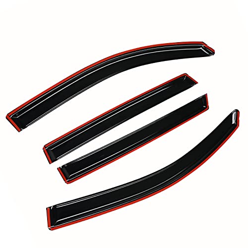 Tape-On Rain Guards Window Visor Fit for 2016-2022 Honda Pilot Window Vent Deflector Visors 4 Pcs-94557 - size: For 2016-2022 Honda Pilot