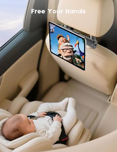 OHLPRO 2 Pack Tablet Holder for Car Headrest,Magnetic Tablet Mount for Car Backseat,Gifts Road Trip Essentials for Kids,Fits for All Device Like iPad Pro, Air, Mini, Galaxy, Fire HD