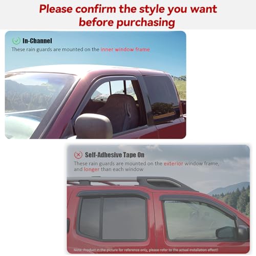 Window Visors Rain Guards for 1997-2017 Ford Expedition 194233 - size: 4pcs 1997-2017 Expedition (In-Channel)