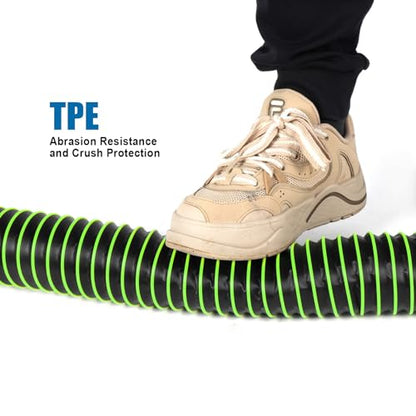 10FT RV Sewer Hose with Bayonet Fittings and 4-in-1 Adapter Elbow - color: Green, size: 10FT