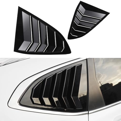 for Honda CRV 2017 2018 2019 2020 2021 2022 Accessories Exterior Sticker Rear Window Louvers Sporty Air Vent Window Glass Blinds Cover Trim(Glossy Black) - color: Rear Louvers Glass Blinds-glossy Black