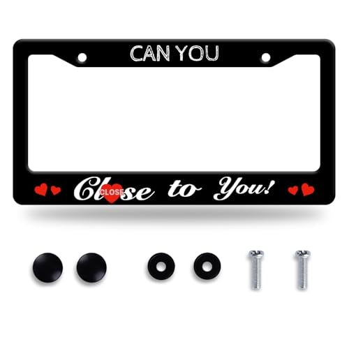 Can You Close to You License Plate Frame Stainless Steel Car Accessory - color: Can You Close to You