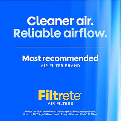 Filtrete 14x36x1 Air Filter, MERV 11, MPR 1000, Allergens & Pet Dander, 3-Month AC and Furnace Filters, Cleaner Air, Reliable Airflow, 6 HVAC Filters (Actual Size 13.81 x 35.81 x 0.81 in) - size: 14x36x1