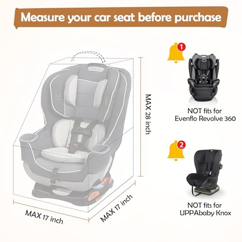 YOREPEK Padded Gate Check Car Seat Travel Bag - color: Grey