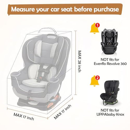 YOREPEK Padded Gate Check Car Seat Travel Bag - color: Grey