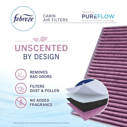 Febreze Odor Control UNSCENTED Cabin Air Filter by PUREFLOW RZ17083