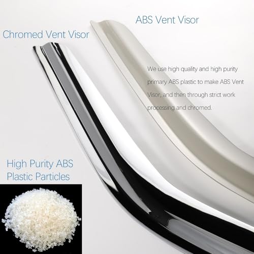 Chrome Window Visors for 2015-2025 Ford F150 Supercrew cab 94975Y - size: 4pcs 15-20 Crew cab(Chrome)