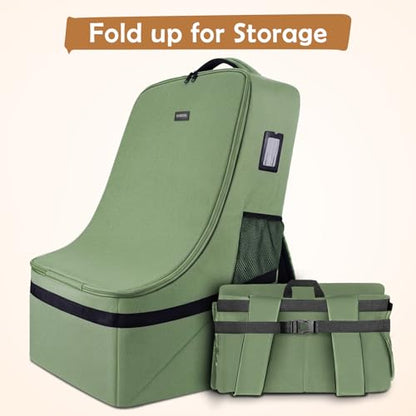 YOREPEK Padded Car Seat Bags for Air Travel - color: Olive Green