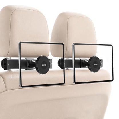 OHLPRO 2 Pack Tablet Holder for Car Headrest,Magnetic Tablet Mount for Car Backseat,Gifts Road Trip Essentials for Kids,Fits for All Device Like iPad Pro, Air, Mini, Galaxy, Fire HD