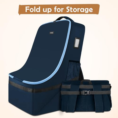YOREPEK Padded Carseat Travel Bag - color: Dark Sea Blue