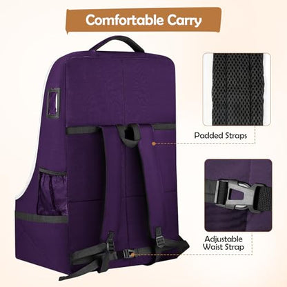 YOREPEK Padded Carseat Travel Bag for Airplane - color: Dark Purple