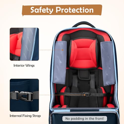 YOREPEK Padded Carseat Travel Bag - color: Dark Sea Blue