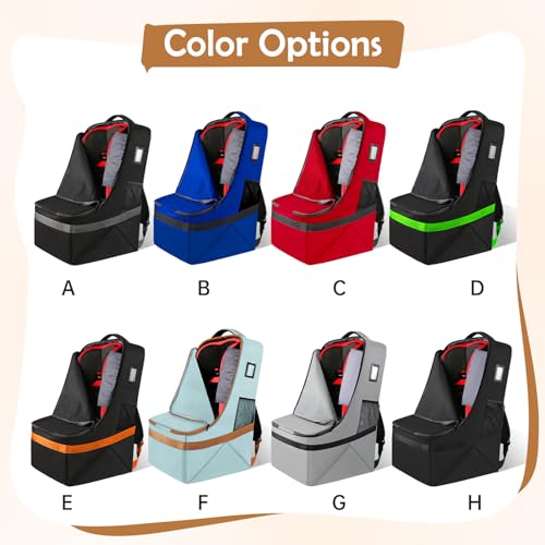 YOREPEK Padded Gate Check Car Seat Travel Bag - color: Grey