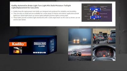 12 Pack 2057/1157/2357 Bulb Tail/Brake/Turn Signal Lights Long Life White Clear Auto Trailer Light Bulbs S25 P21/5W 2057LL 2057A 2057NALL 2057CV BAY15D Lighting Fit for Cars and Motocycles - style: KadibyBC-2057