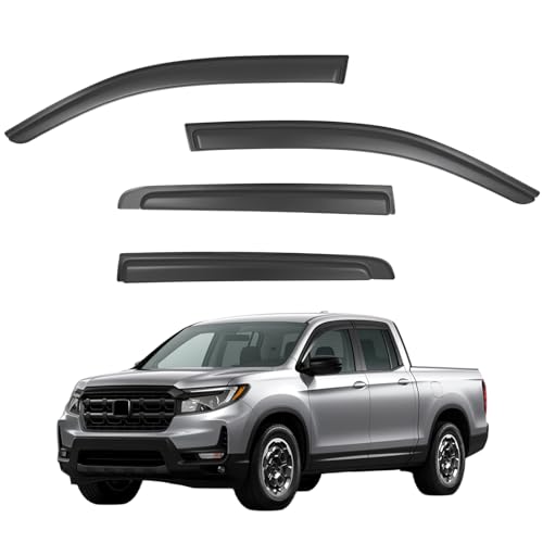 Window Visors Rain Guards Compatible with 2017-2026 Honda Ridgeline - size: 2017-2026 Honda Ridgeline