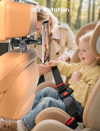 OHLPRO 2 Pack Tablet Holder for Car Headrest,Magnetic Tablet Mount for Car Backseat,Gifts Road Trip Essentials for Kids,Fits for All Device Like iPad Pro, Air, Mini, Galaxy, Fire HD